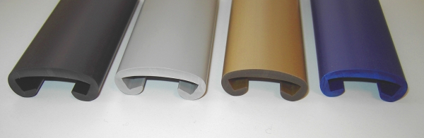 PVC Handlauf Profile im Zuschnitt, 35x8 mm, antharzit